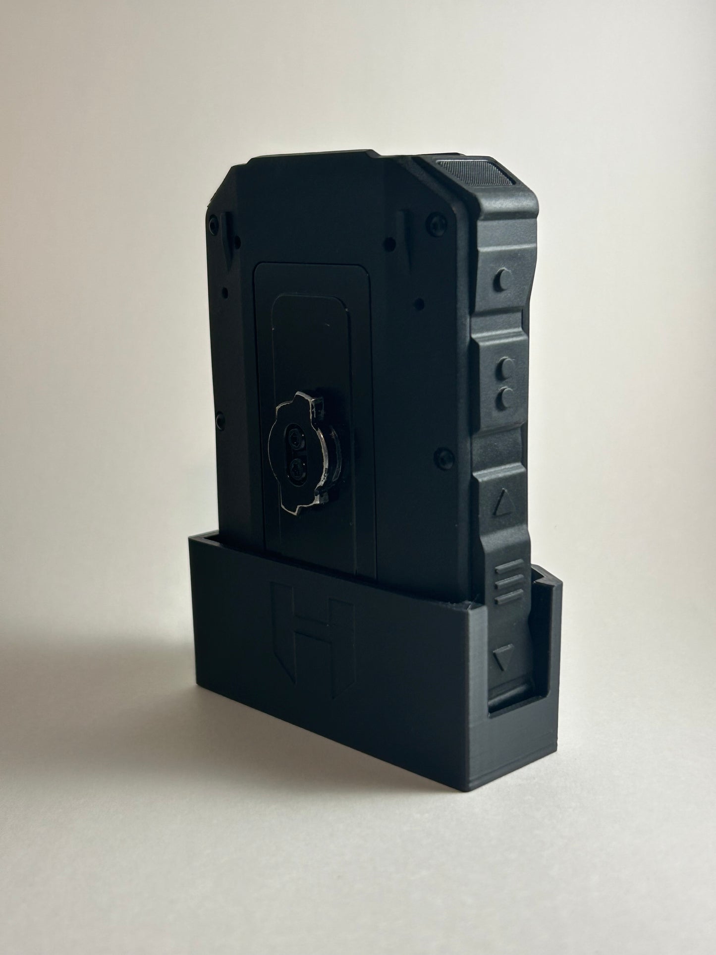 Axon body camera in dashboard mount for police officers