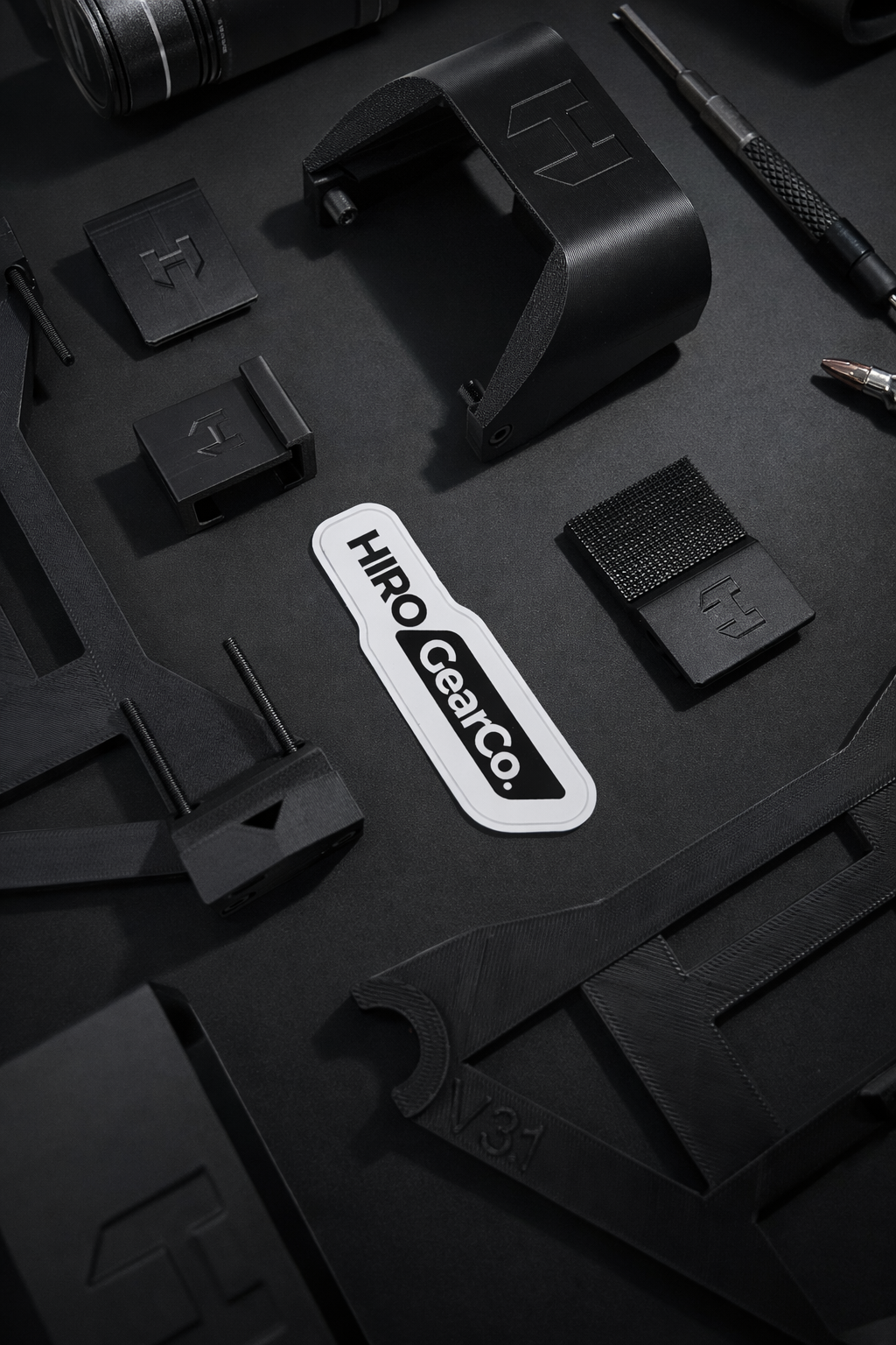 HiroGearCo sticker surrounded by police gear