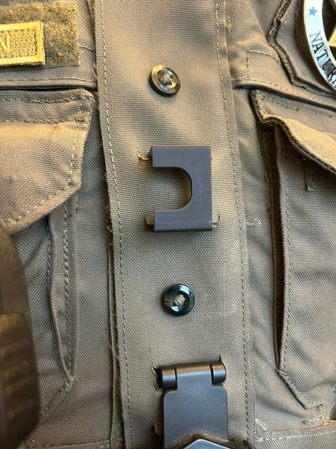 Mic clip on duty vest for law enforcement
